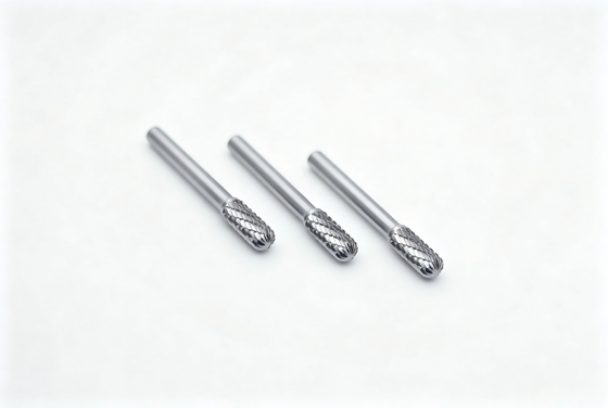 9.5mm Dia Personnalisé cylindrique Carbide Burrs de rayon avec 6mm Shank Standard Double Coupe