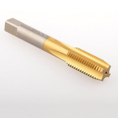 Bon prix Tapon à main HSS revêtu de TiN 4 Tapon à fond de flûte Finition de flûte droite en ligne