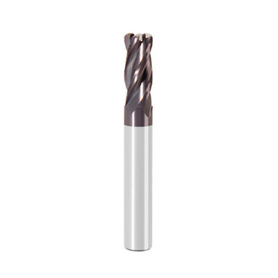 Bon prix 8 mm HRC60 4 flûtes Radius Fin de coupeuse de broyeur pour le métal AITiN revêtu en ligne