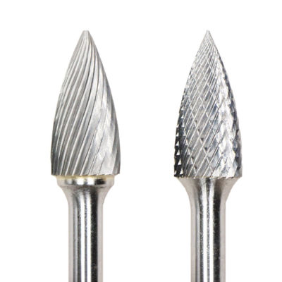 Bon prix 12 mm Dia SG Arbre Point Fin Double Coupe Carbide Burr 6 mm charnière Carbide Burrs pour le broyeur à matrices en ligne