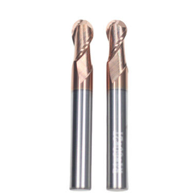 Bon prix 8mm Dia R4*8*16*8*60 2Flutes TiAISiN Carbide Ball Nose End Mill Pour l'acier au carbone alliage d'acier en fonte en ligne