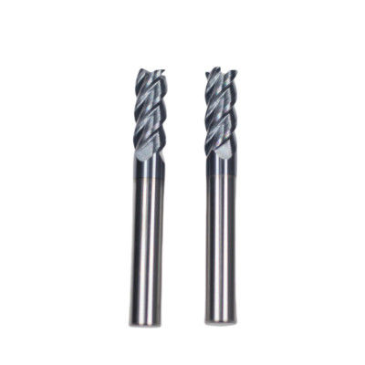 Bon prix 20 mm Dia 20*45*20*100 AITiN Nano noir revêtement 4 Flute Carbide Carré fin de broyeur pour acier en fonte en ligne