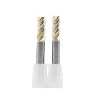 Bon prix 10*25*10*75*4T 4 flûtes Fin de moulin pour aciers inoxydables et alliage de titane HT Champagne revêtement en or en ligne