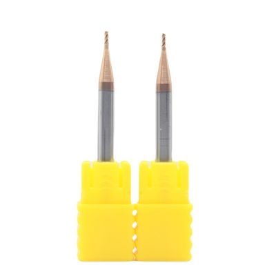 Bon prix 2mm Dia 2*5*4*50 TiSiN enduit 4 Flute Carbide Square End Mill pour l'acier au carbone alliage d'acier en fonte en ligne